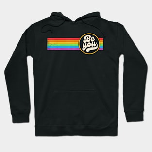 Lgbtq Be You Gay Pride Lgbt Ally Rainbow Flag Hoodie